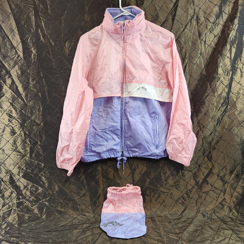Vintage Windriver Pink Pastel Packable Jacket Womens Small